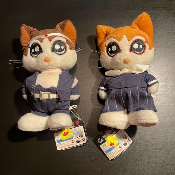 Lot of 2 Namennayo (Nameneko) Cat Plush – Japanese Character – Stuffed Animals - Picture 1 of 7